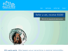 Tablet Screenshot of peaceofmindveterinaryreliefservice.com